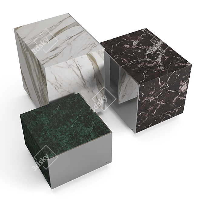 Fendi Prisme Marble Coffee Tables 3D model image 5