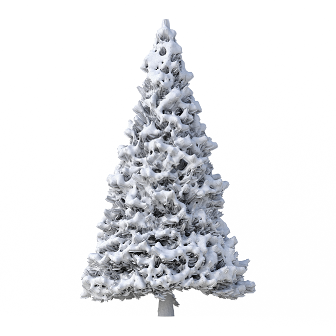 Snowy Fir Tree 3D Model 3D model image 4