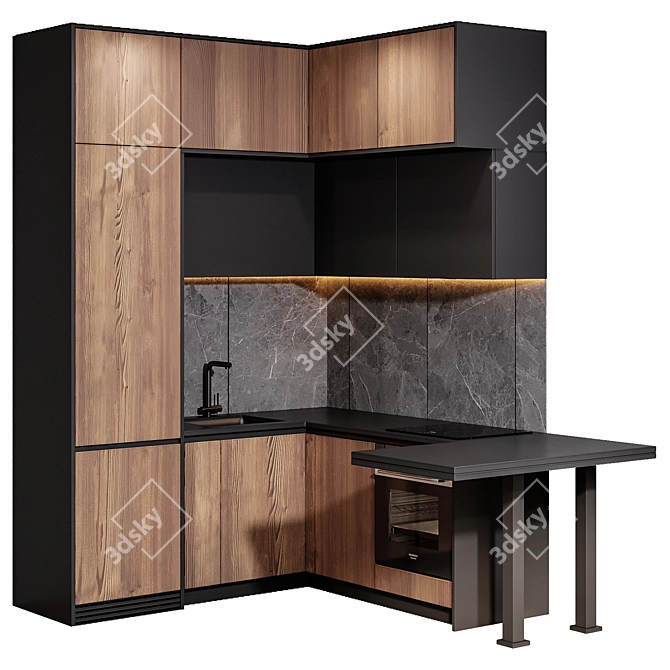 Modern Kitchen Organizer 3D model image 1