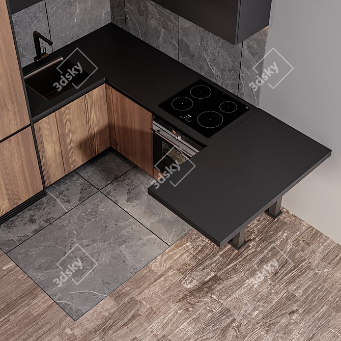 Modern Kitchen Organizer 3D model image 4