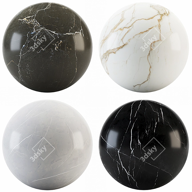 Marble Collection: Diverse & Elegant 3D model image 1