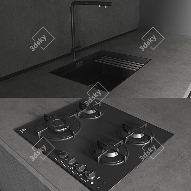 Sleek ALEA Kitchen Collection 3D model image 3