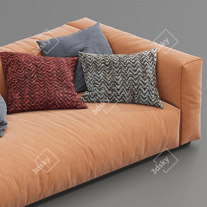 Flexform Lario Sofa: Contemporary Comfort 3D model image 2