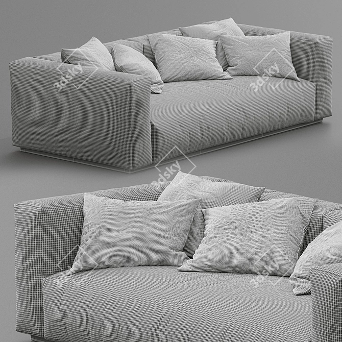 Flexform Lario Sofa: Contemporary Comfort 3D model image 4