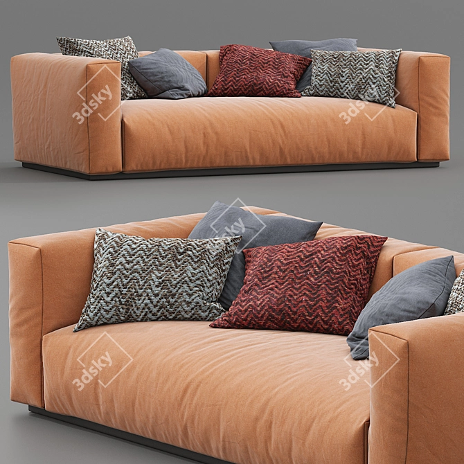 Flexform Lario Sofa: Contemporary Comfort 3D model image 7