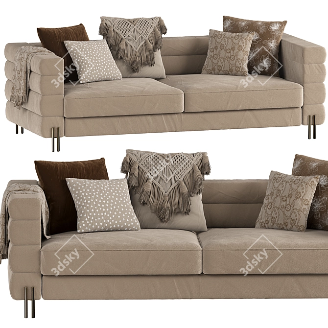 York Sofa: Stylish Comfort for Your Home 3D model image 1