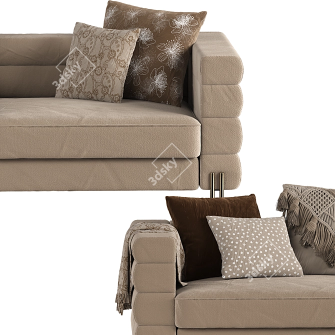 York Sofa: Stylish Comfort for Your Home 3D model image 4