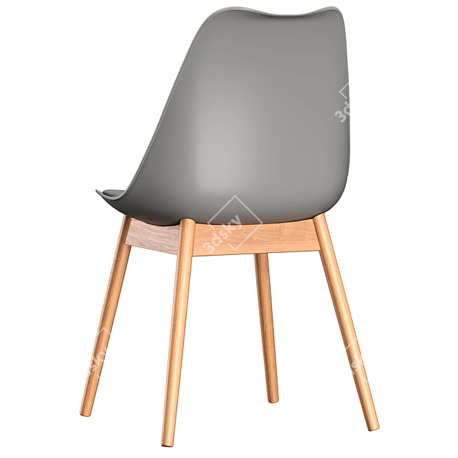 Thelma Oak Dining Chairs: Elegant and Comfortable 3D model image 2