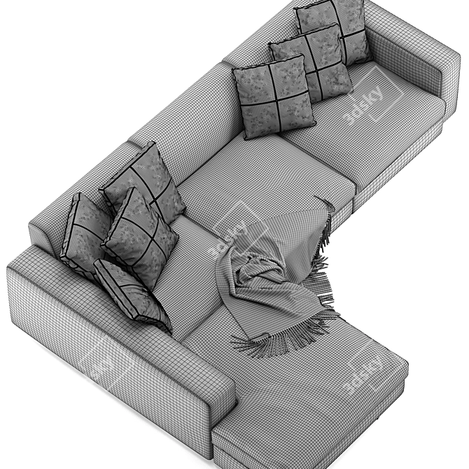 Luxury Molteni & C Turner Corner Sofa 3D model image 6