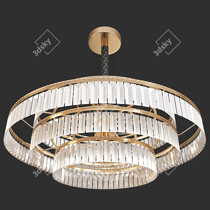 Elegant 3D Ceiling Light 3D model image 3