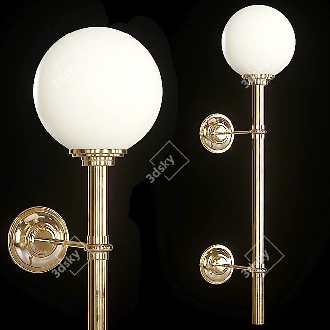 Modern Art Deco 20 Wall Sconce 3D model image 1