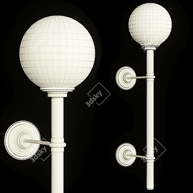 Modern Art Deco 20 Wall Sconce 3D model image 2