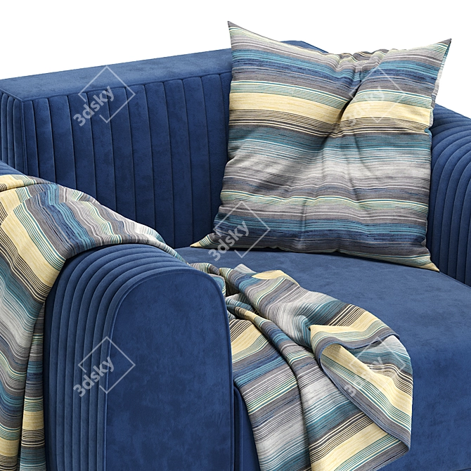 Elegant Malta Armchair: Comfort and Style 3D model image 6