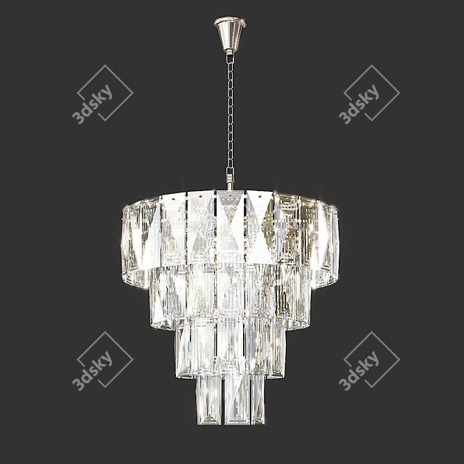 Glamorous Crystal Chandelier: Amazone 3D model image 4