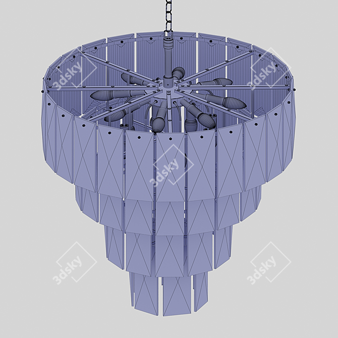 Glamorous Crystal Chandelier: Amazone 3D model image 6