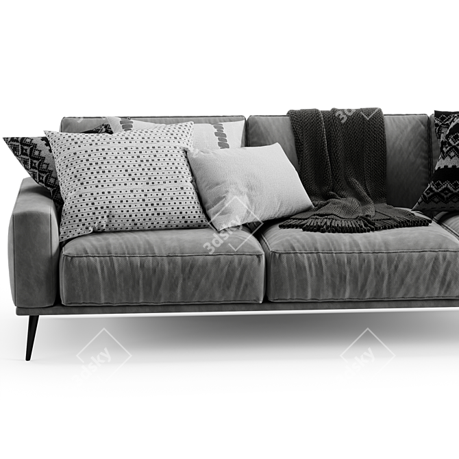 Sleek 2015 Bococncept Carlton Sofa 3D model image 2