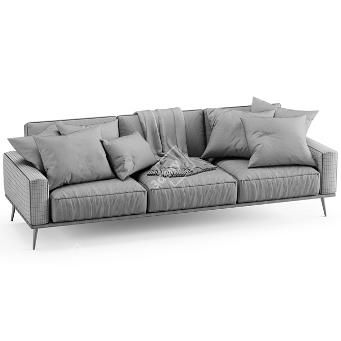 Sleek 2015 Bococncept Carlton Sofa 3D model image 6