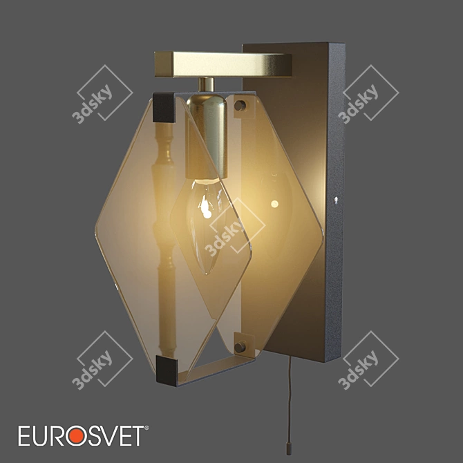 Aragon Loft Style Wall Lamp 3D model image 1