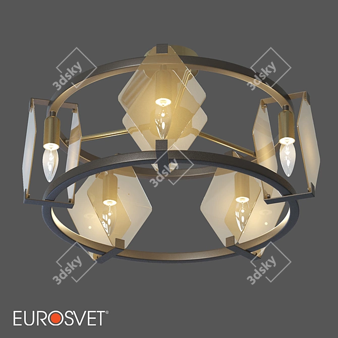 Eurosvet Aragon Wi-Fi Ceiling Chandelier 3D model image 1
