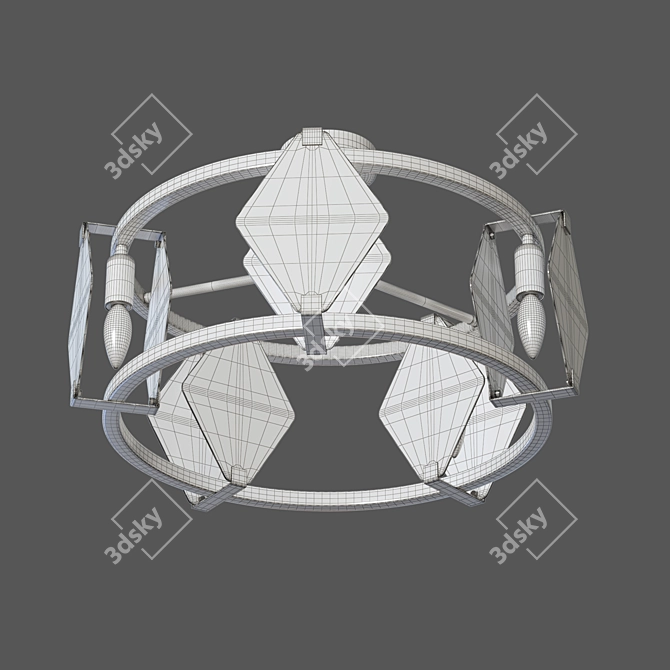 Eurosvet Aragon Wi-Fi Ceiling Chandelier 3D model image 2