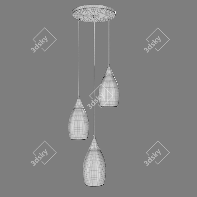 Cosmic Black Pearl Pendant Lamp - Eurosvet 3D model image 2