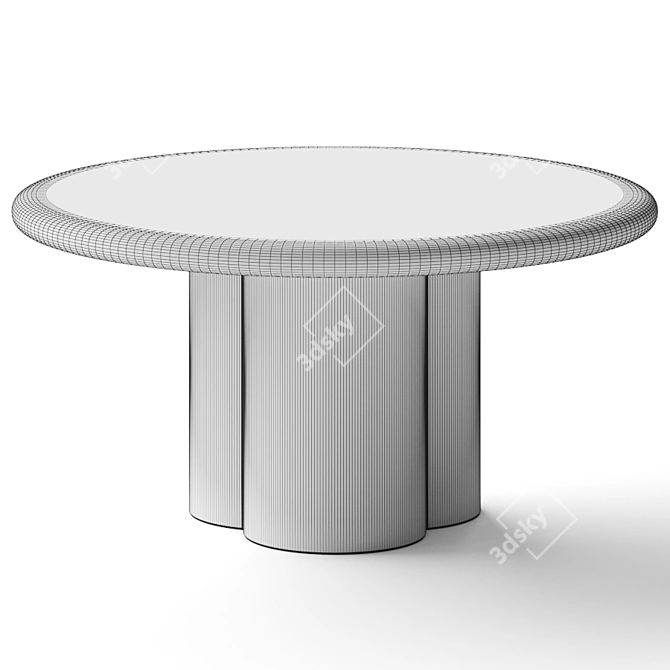 Stylish Sol Round Dining Table 3D model image 3