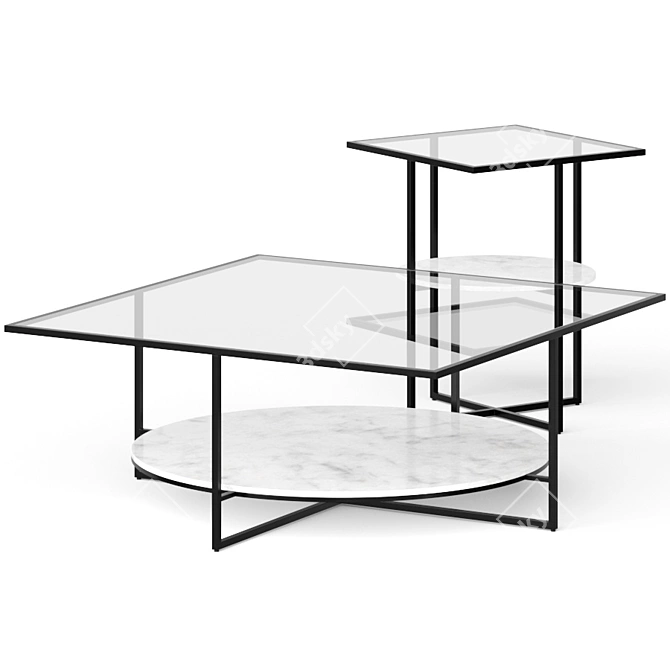 Contemporary Capistrano Coffee Tables 3D model image 1