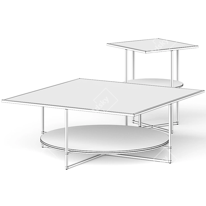 Contemporary Capistrano Coffee Tables 3D model image 2