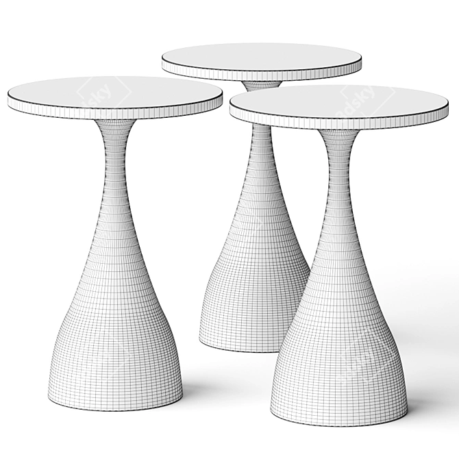 Luxury Arteriors Darby Side Table: Elegant Design for Perfect Interiors 3D model image 2