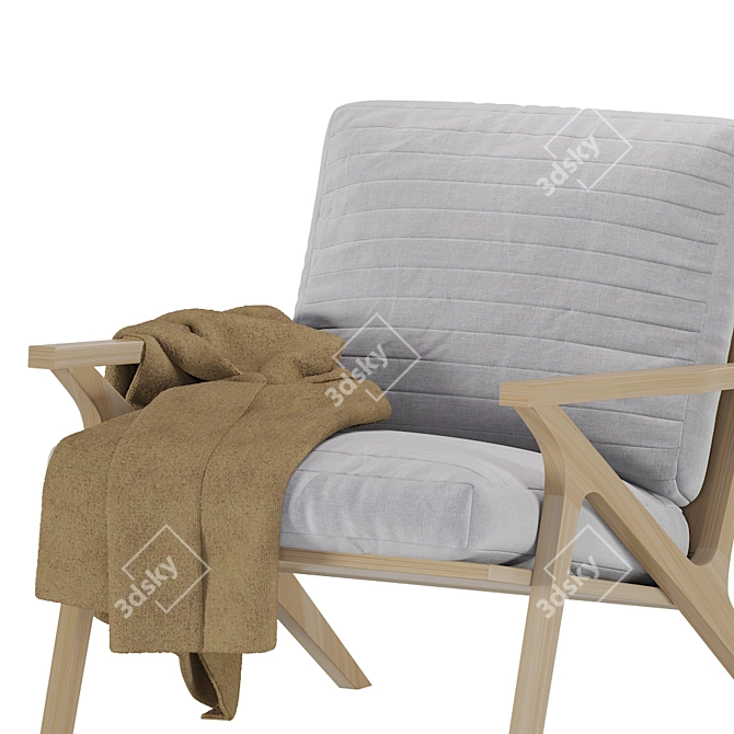 Modern Comfort Armchair 3D model image 3