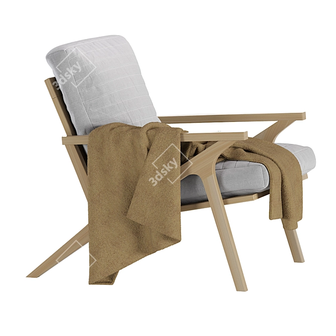 Modern Comfort Armchair 3D model image 4