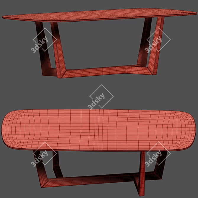 Elegant Dining Table Chair 3D model image 6