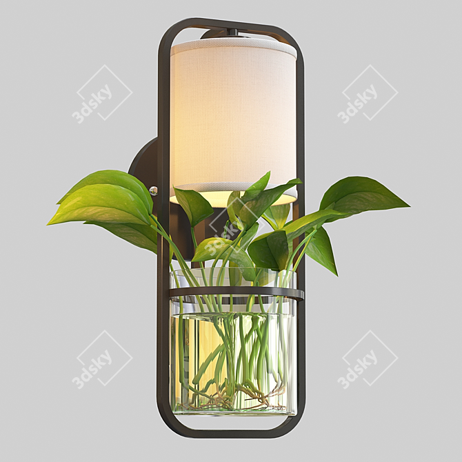 Nordic Black Sconce: Modern Style 3D model image 8