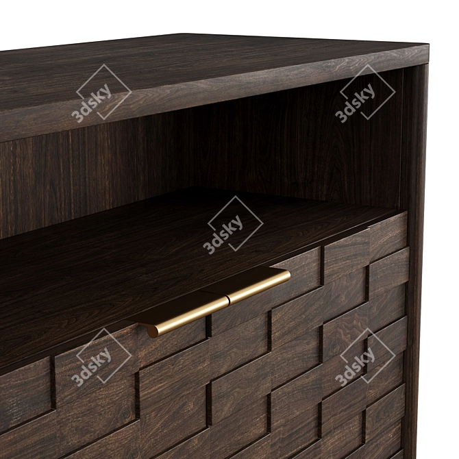 Dantone Home Textured Dresser Bar 3D model image 3