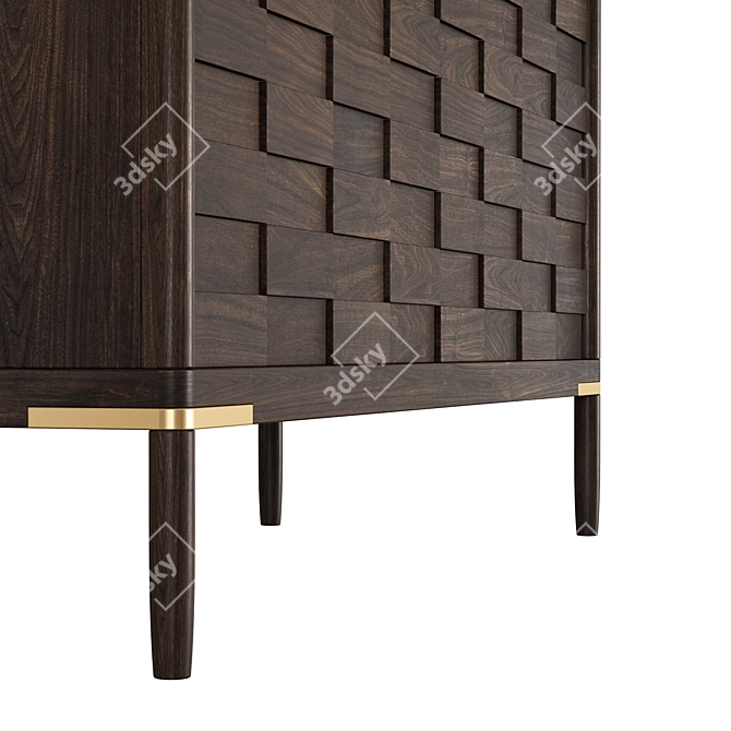 Dantone Home Textured Dresser Bar 3D model image 4