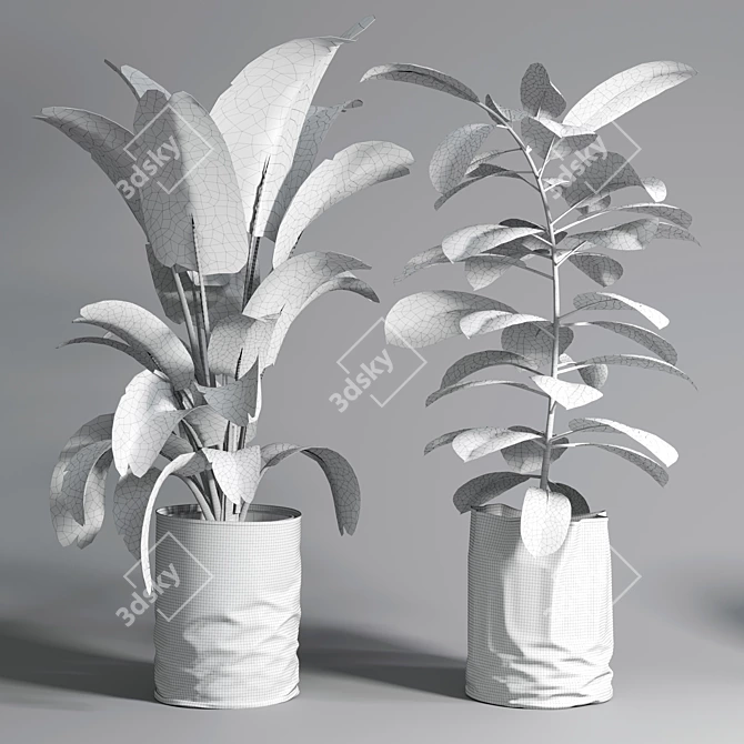 Envelope Vase: Cardboard Pocket Plant Pot 3D model image 6