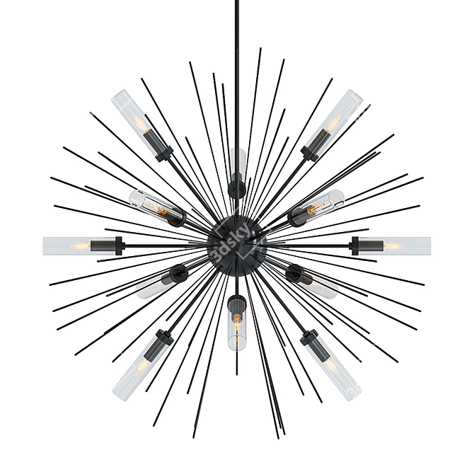 Hilo Twelve Modern Chandelier 3D model image 1