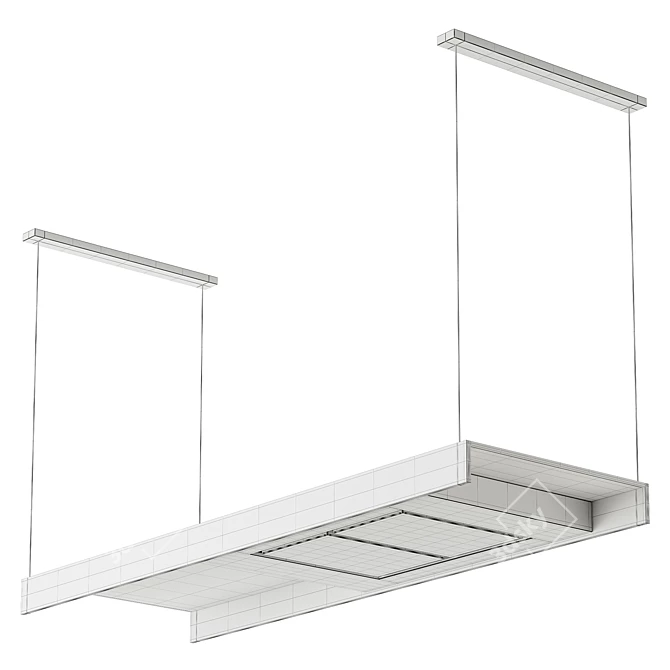 Falmec Lumen Light Island 180: Stylish Glass & Steel Vent Hood 3D model image 6