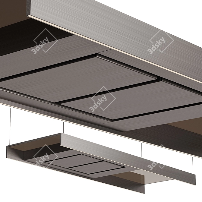 Falmec Lumen Light Island 180: Stylish Glass & Steel Vent Hood 3D model image 7