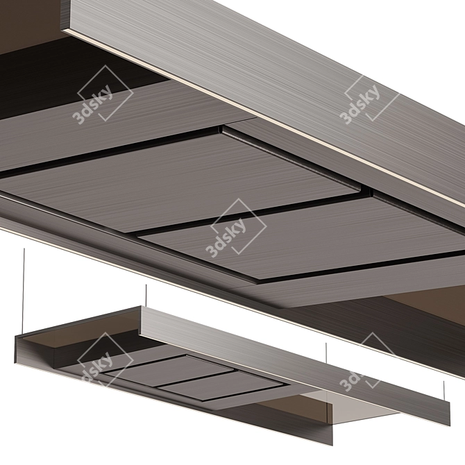 Falmec Lumen Light Island 180: Stylish Glass & Steel Vent Hood 3D model image 8