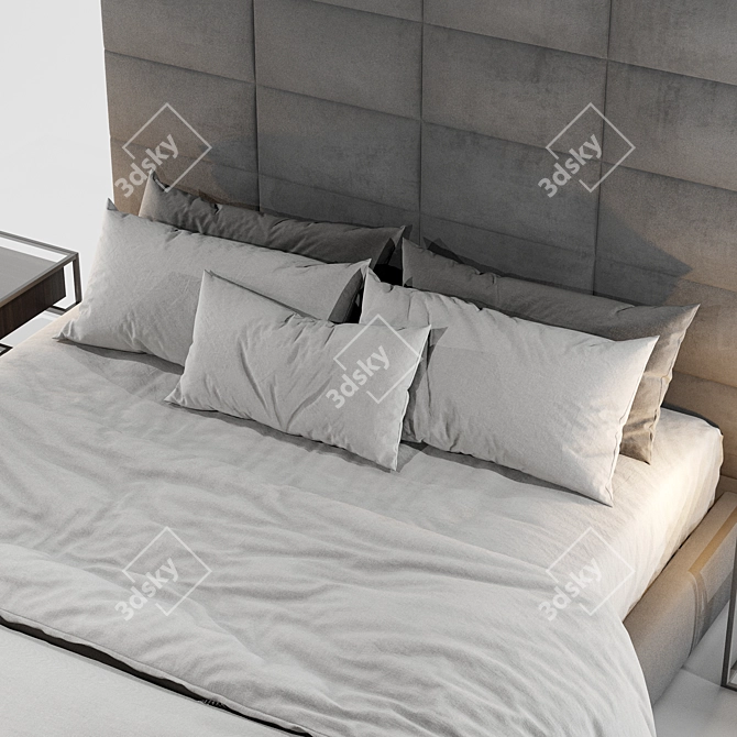 RH Modena Bed: Elegant Restored Beauty 3D model image 5