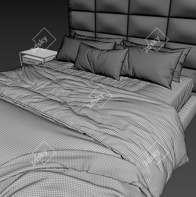 RH Modena Bed: Elegant Restored Beauty 3D model image 6