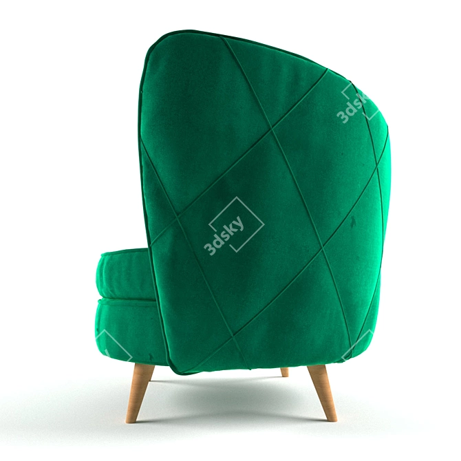 Volta Swivel Armchair 3D model image 5