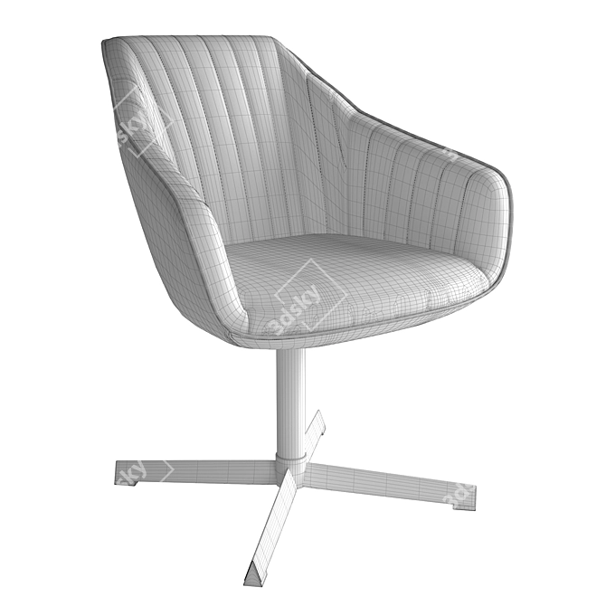 La Redoute Hiba Office Swivel Armchair: Stylish and Comfortable 3D model image 4