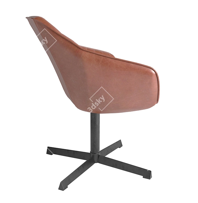 La Redoute Hiba Office Swivel Armchair: Stylish and Comfortable 3D model image 6