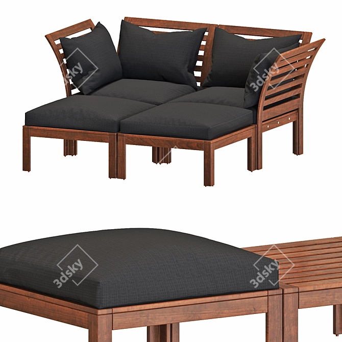 Ikea Applaro Outdoor Table Set 3D model image 8