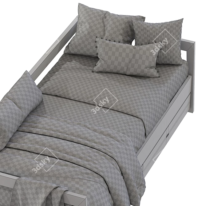 Mint Factory 3 Large Daybed: Stylish and Spacious 3D model image 5