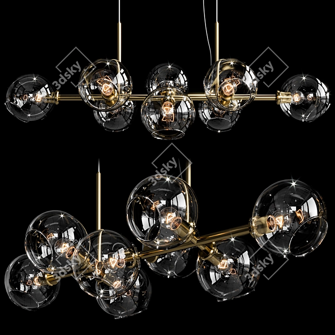 Sleek DISA Pendant Light 3D model image 1