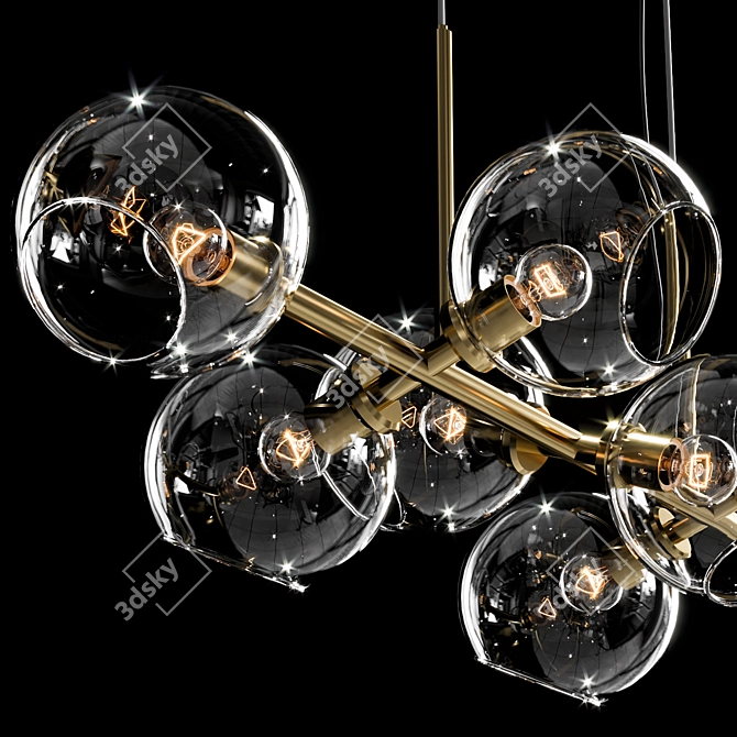 Sleek DISA Pendant Light 3D model image 3