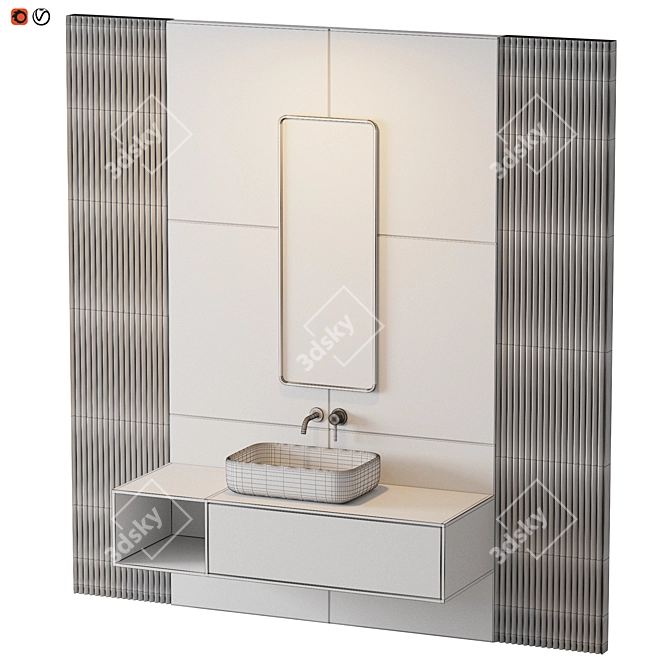 3Dmax Bathroom Set 3D model image 2